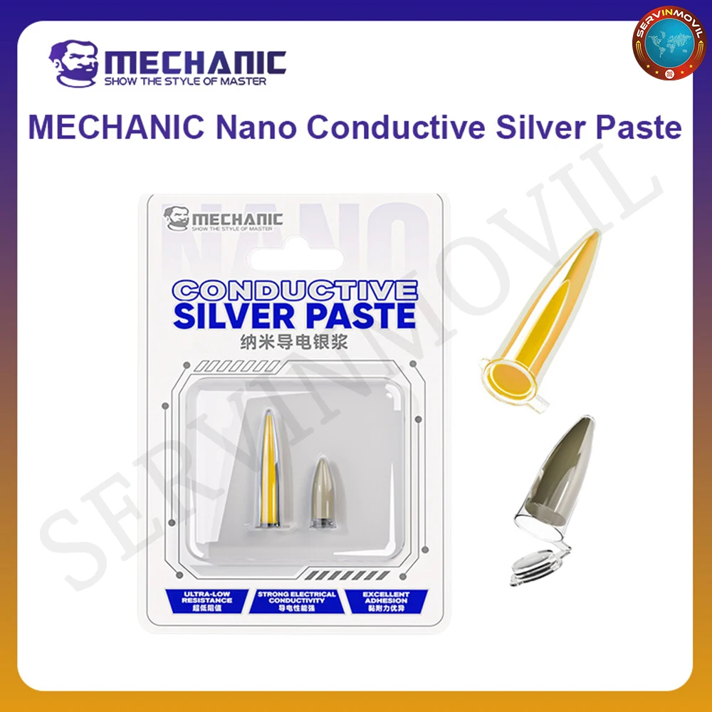 Pasta de plata nano conductora mecánica NANO20 para iPhone, reparación de teléfonos Android, reparación de circuito de pantalla Flexible, ITO Silver