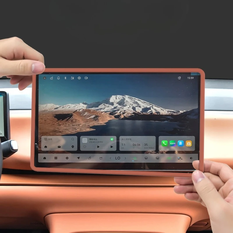 

For Leapmotor C16 2025 Car Central Control Display Screen Navigation Decoration Silicone protective Frame Cover Interior