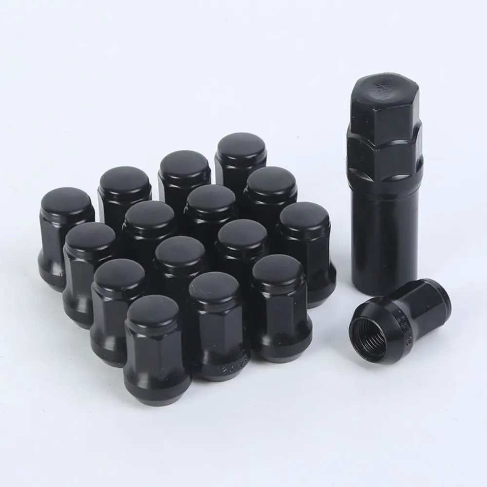

New Carbon Steel Wheel Lug Nut Black Red 1.5mm 1.25mm Wheel Lug Caps Covers Caps Universal