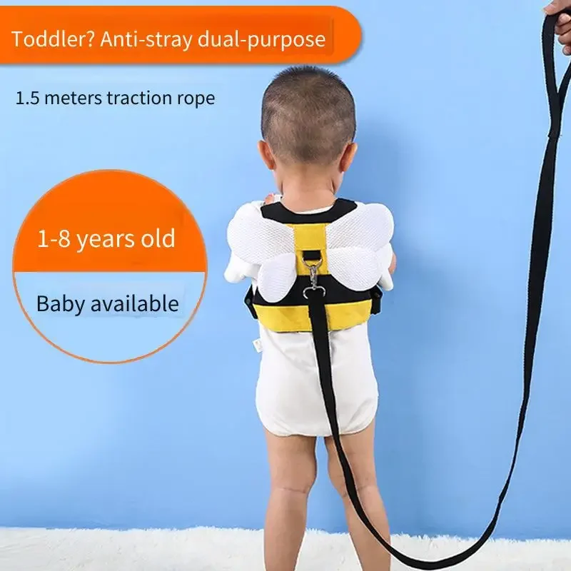 Bebê aprendendo a andar mochila com alça anti-perda crianças anti-perdido corda de tração pequena asa design anti-perdido arnês criança
