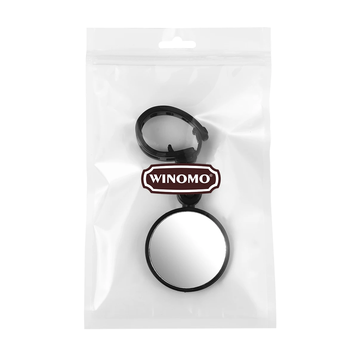 2Pcs Universal Bicycle Rearview Mirror Fast Install Dismantle Adjustable Belt 360 Degree Rotating Safety Reflector Black