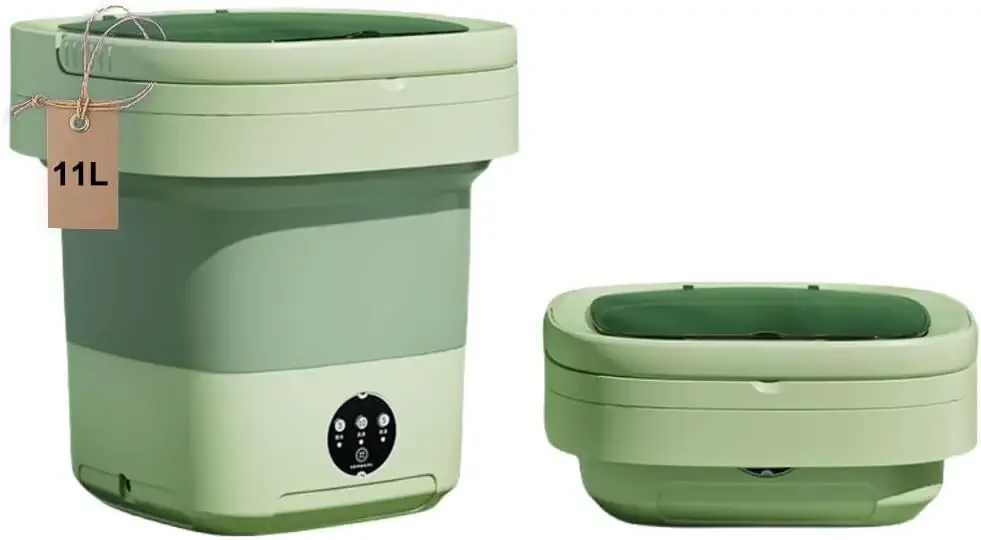 

Portable washing machine,Mini Washer,11L upgraded large capacity foldable Washer.Deep cleaning of underwear, baby clothes and ot