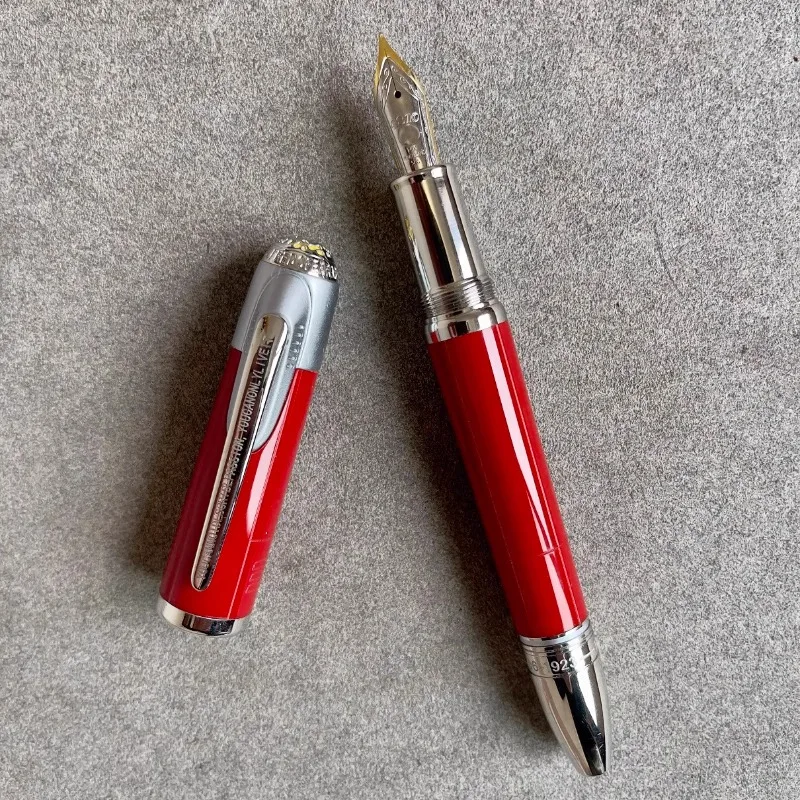 جديد M B المكبس أقلام حبر أحمر برتقالي الألوان شفرة M 0.7 مللي متر قلم حبر جاف مجموعة الرسم الفني مكتب قلم الخط #3