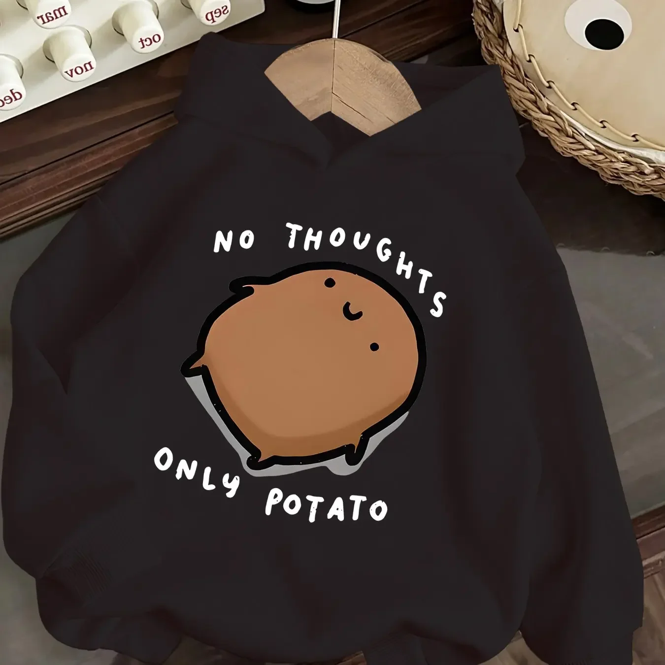Kids Funny Duck Hoodie Cute Cartoon Graphic Print Girls Boys Pullover Sweatshirt SLAY Letter Long Sleeve Hooded Top Casual