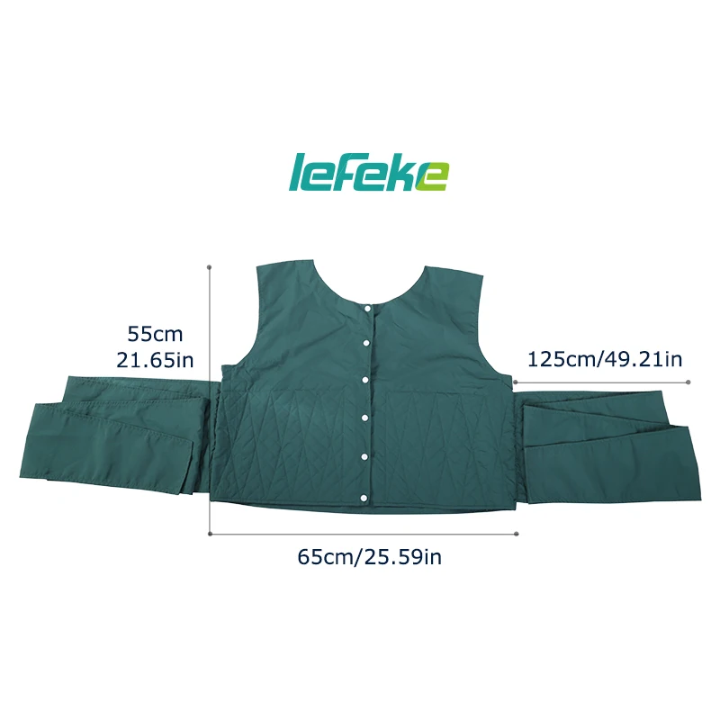 Lefeke Restraint Vest Jacket Durable Breathable Wheelchair Bed Fixed Belt Elderly Disabled Versatile Security Vests