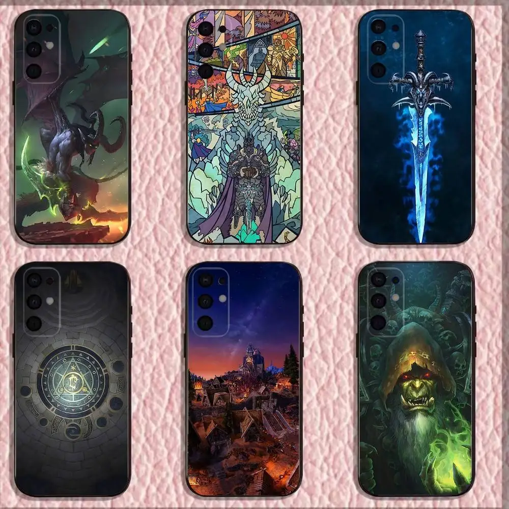 

W-World Of W-Warcraft Phone Case For Samsung S 25,24,23,22,30,21,10,9,Ultra,Plus,Lite,FE,4,5G Black Soft Case