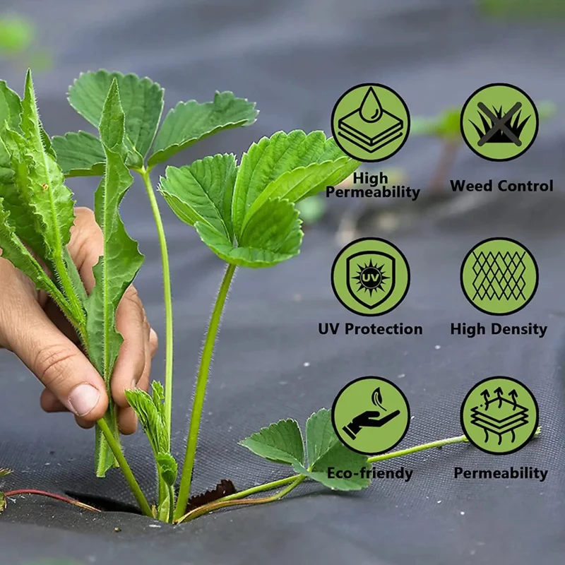 118.1 Inch Wide Thickened Breathable Gardening Textile Cloth Anti-Grass Moisturizing Anti-Aging Soil Cover for Garden