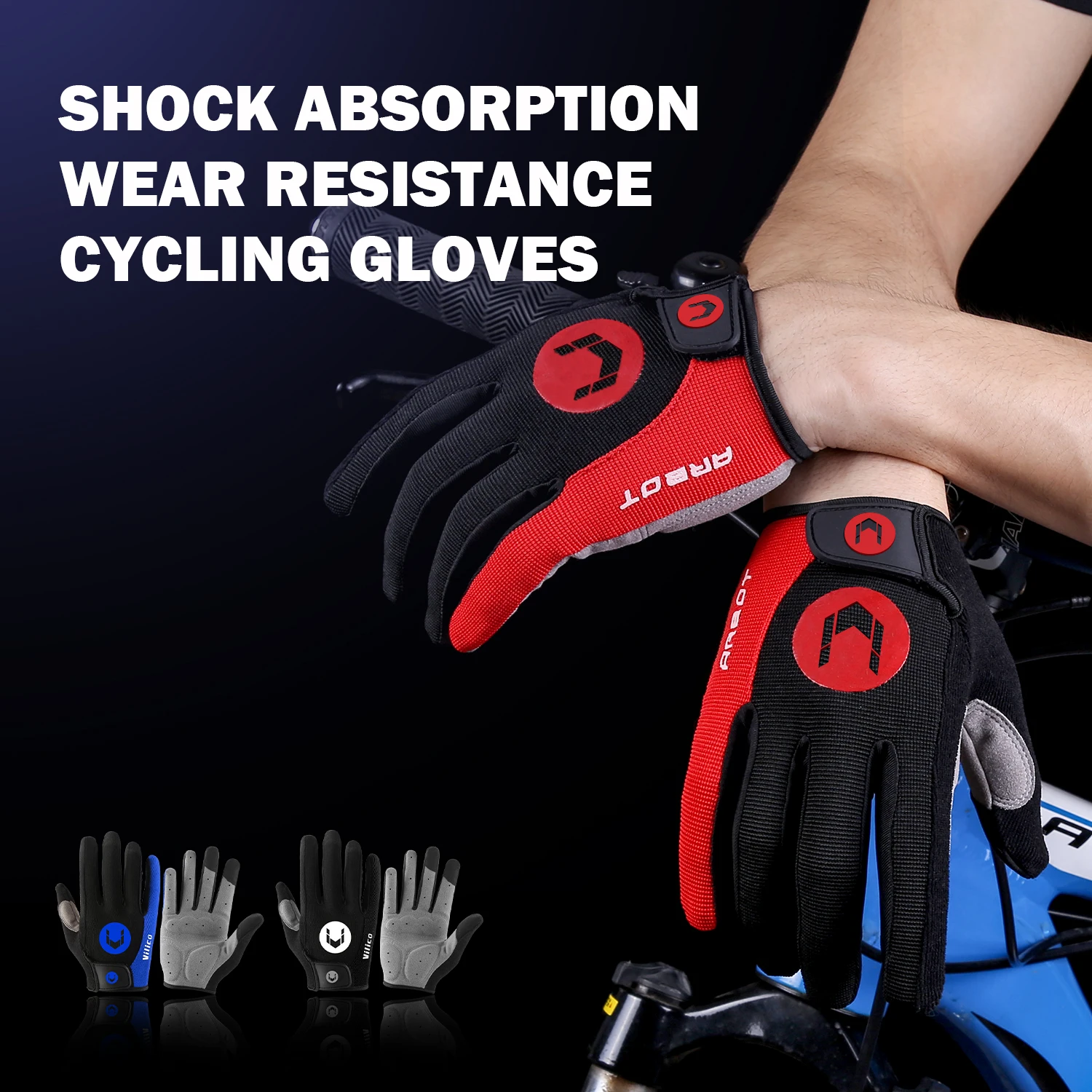 MTB Bike Sports Cycling Gloves Full Finger Men Women Running Fitness Gym Spring Summer Riding Motorcycle Gloves