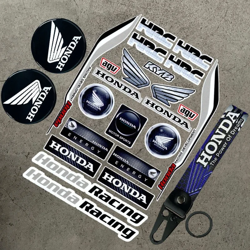 

Светоотражающие наклейки для мотоциклов HONDA из ПВХ для украшения топливного бака и педалей, водонепроницаемые и долговечные наклейки Honda