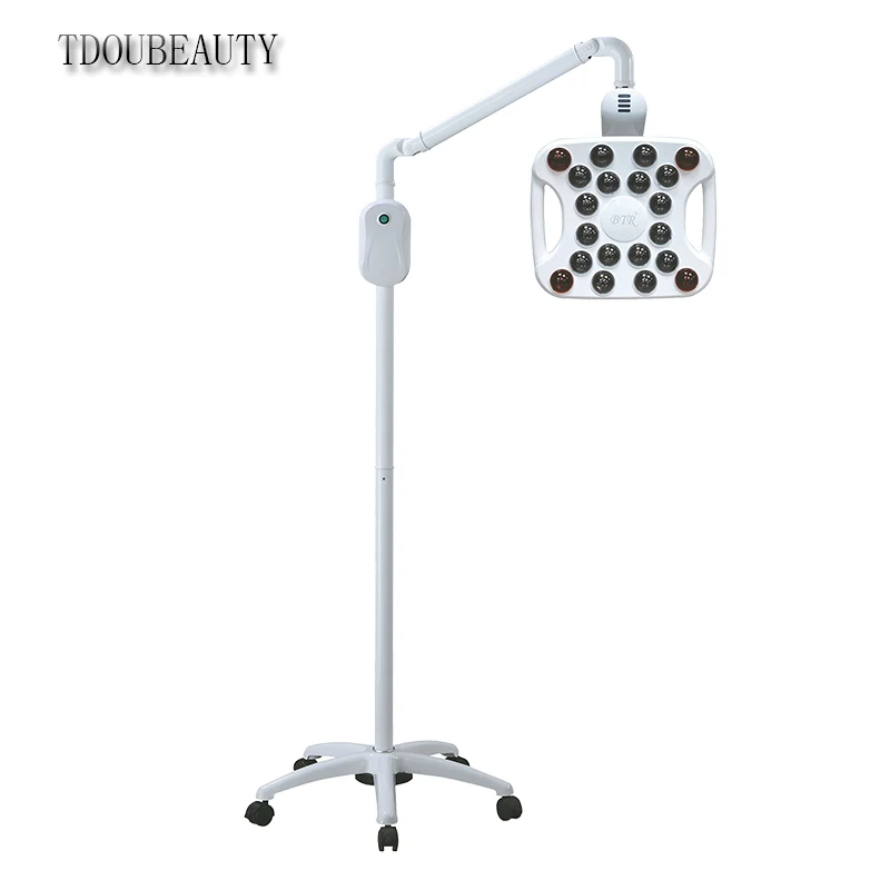 TDOUBEAUTY 20-Hole 60W Surgical Ceiling  Dental  Lamp Stand Mobile For Dental Chair Unit Yellow + White Light （110-230V）