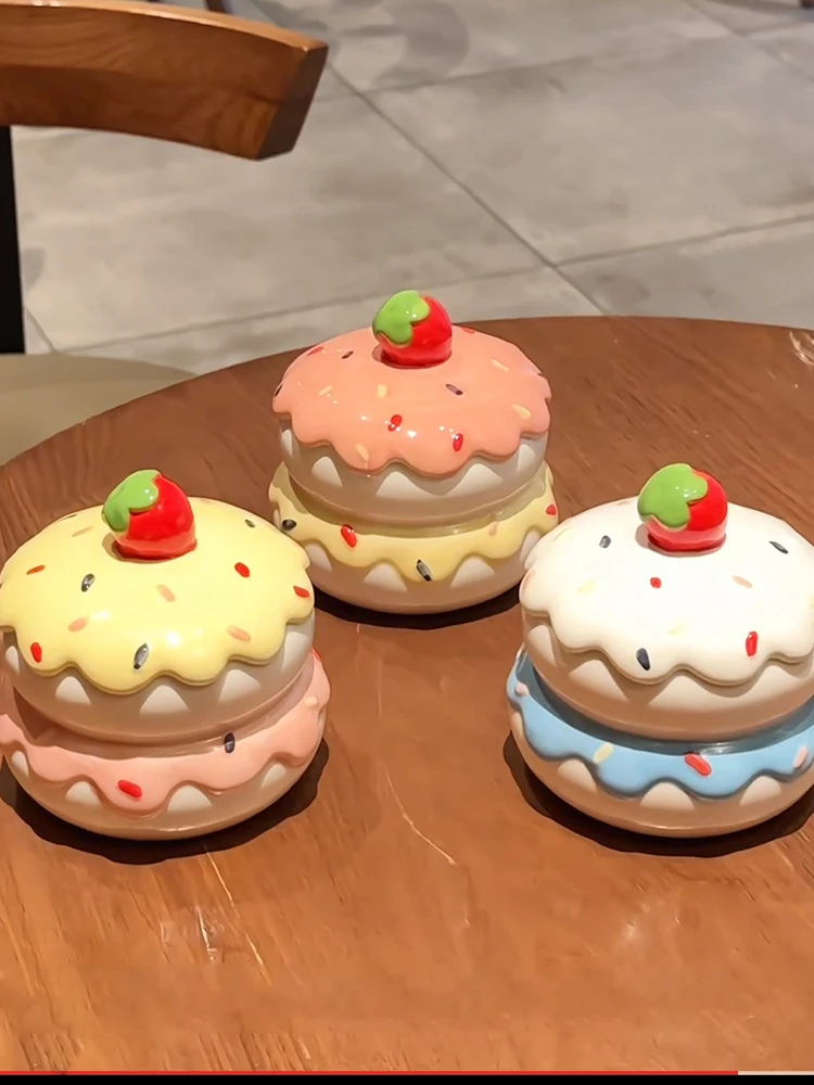 

Ceramic Jewelry Box Cute Storage Gift Girl Cosmetics Storage Jar Home Decoration New