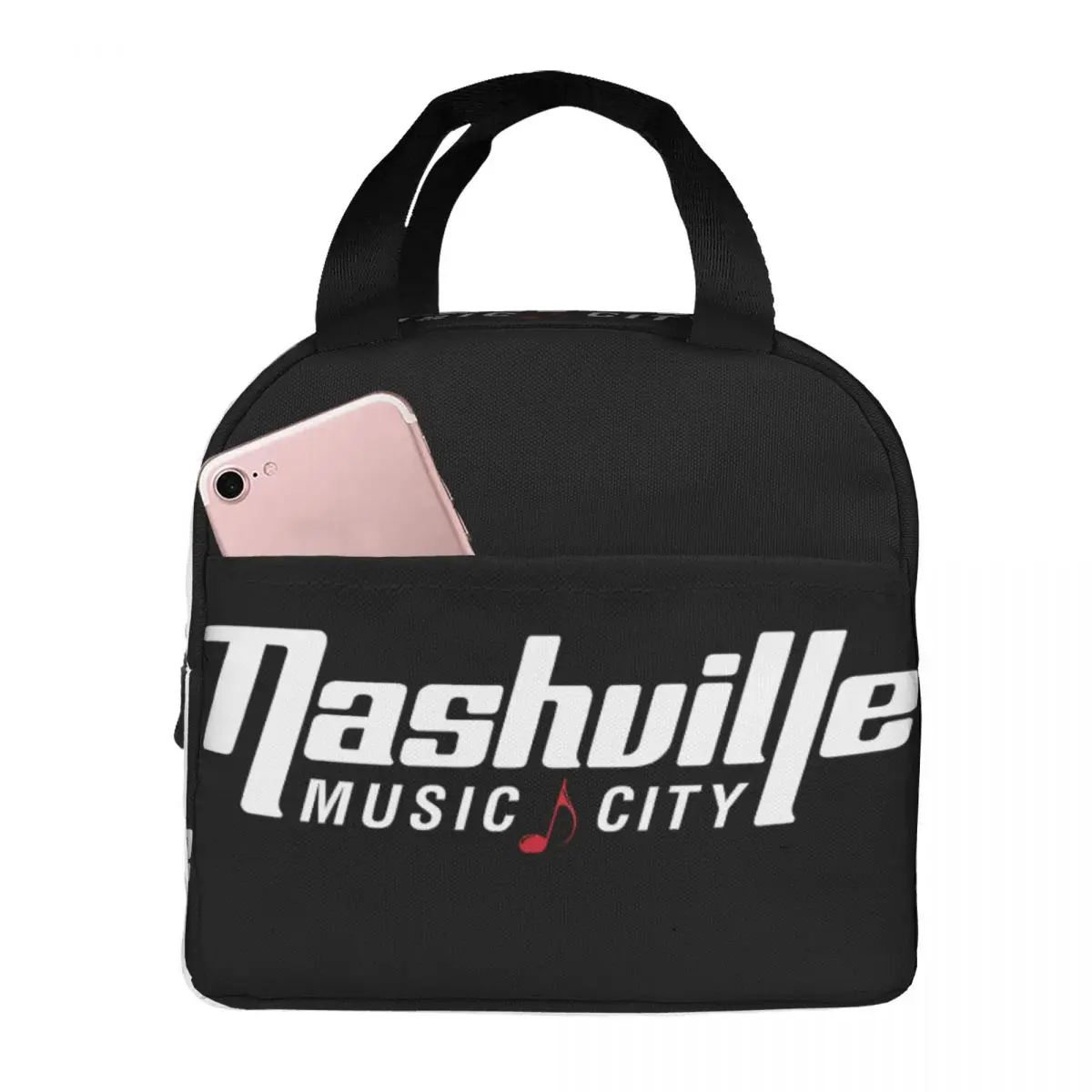 

Nashville TN Lunch Bag Unisex Portable Cooler Insulated Lunch Box Food Bento Box