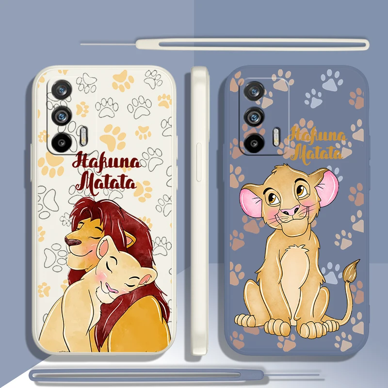 The Lion King Cute For OPPO Realme GT Neo 5 GT 3 2 C55 33 35 30 S 240W SE Neo3 2 Q5 3 5g Liquid Rope Phone Case