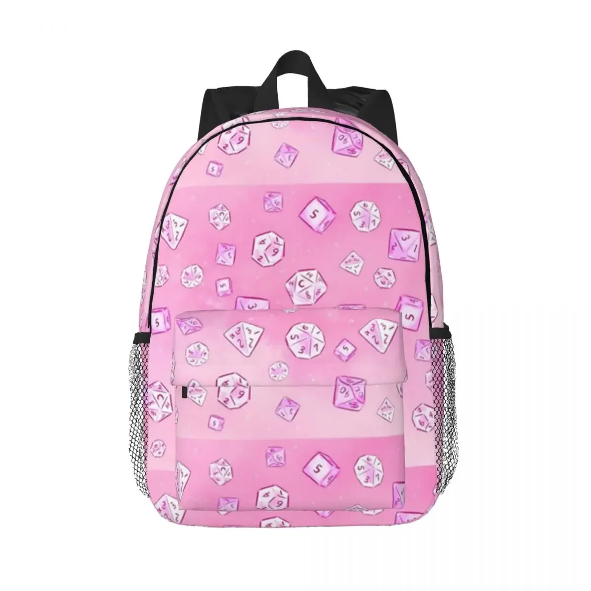 

Pastel Pink Aesthetic Dice Pattern Backpacks Bookbag Cartoon Children School Bags Laptop Rucksack Shoulder Bag Large Capacity