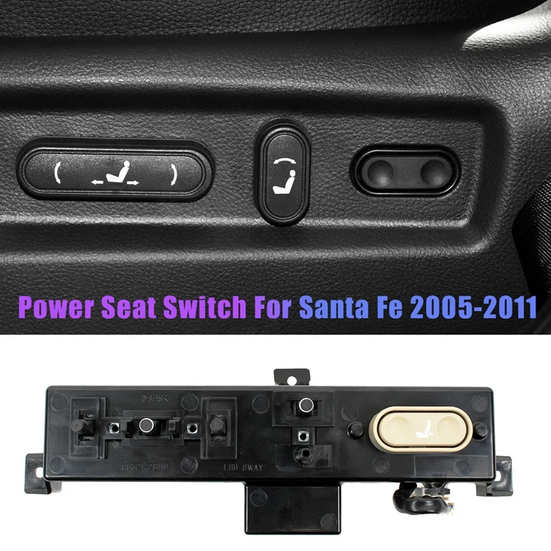 

New Front Left Power Seat Adjust Control Switch Button For Hyundai Santa Fe 2005-2011 88521-2B110J9 / 885212B110