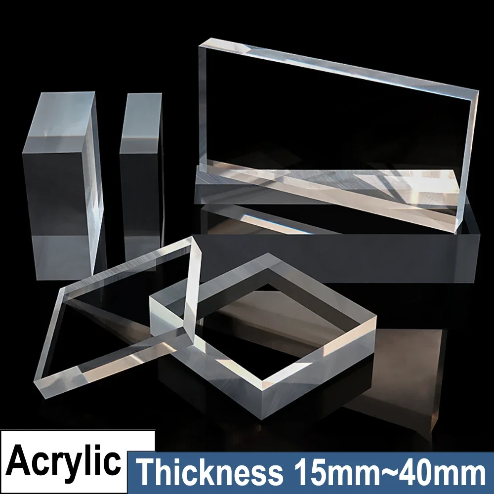 1Pcs 10mm~40mm Transparent Acrylic Geometric Stereo Shooting Props, Photography Table, Cube Decoration, Ornaments