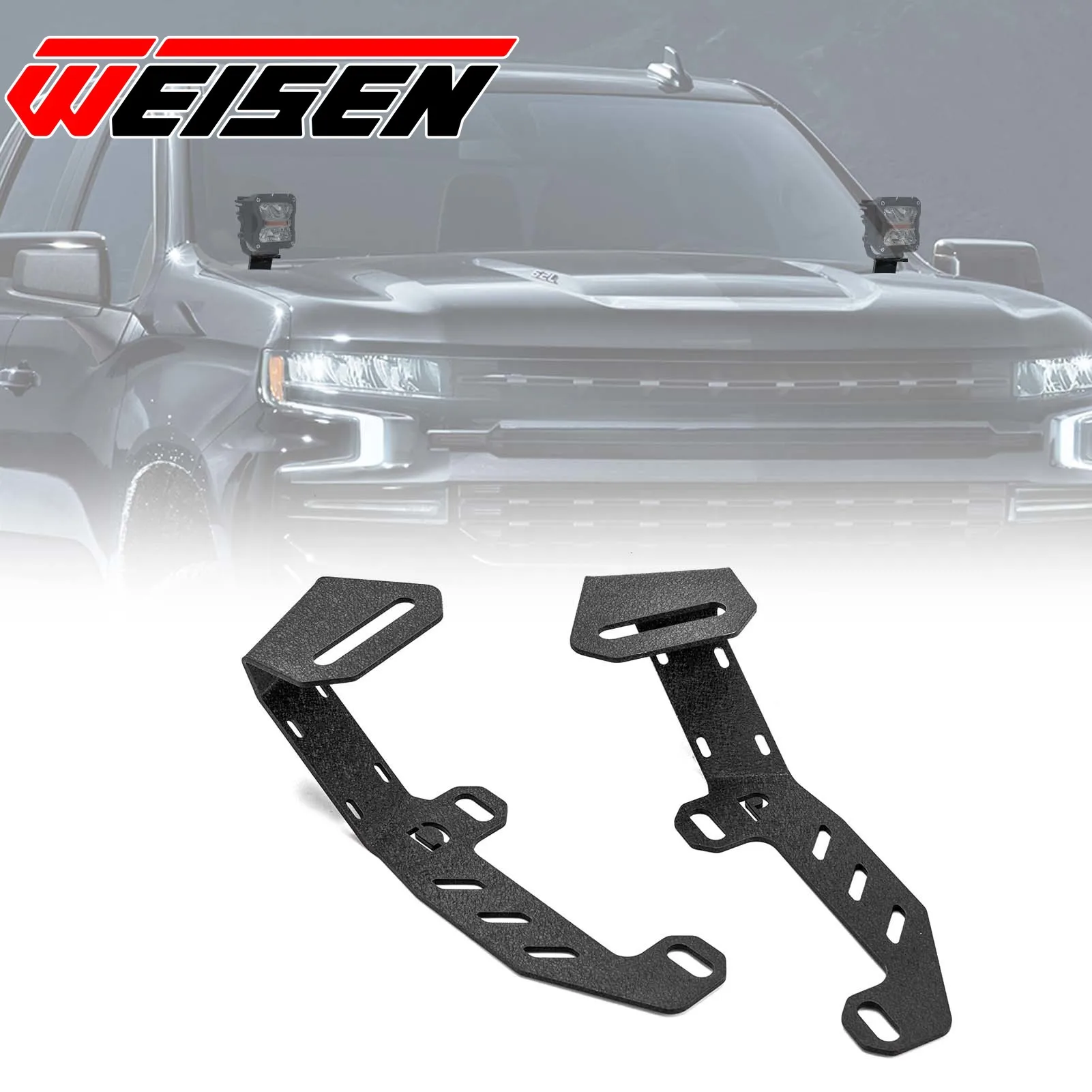 

Светодиодный кронштейн петли капота со стороны водителя и пассажира / кронштейн освещения Ditch для Chevy Silverado GMC Sierra 1500 2022-2024 гг.