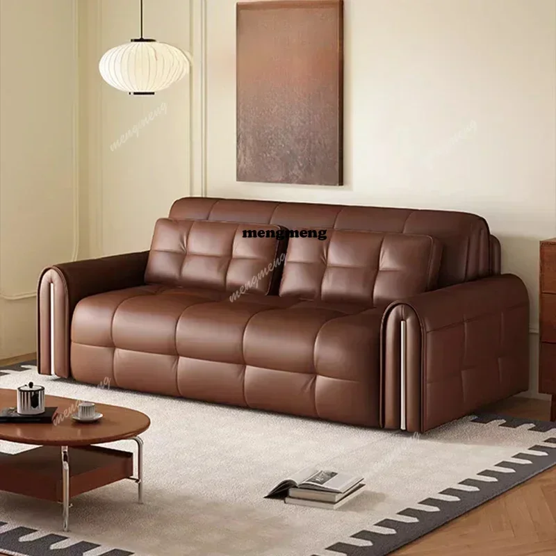 Best saller Electric sofa bed leather living room new medieval small apartment folding dual-purpose multi-function sofa