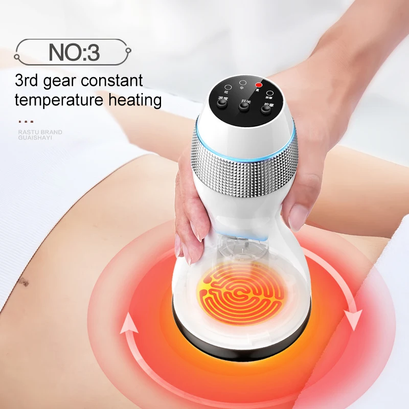 Rechargeable Bianshi Warm Moxibustion Instrument for Household Portable Scraping Hot compress Tuina Tongluo Massager Cupping Dev