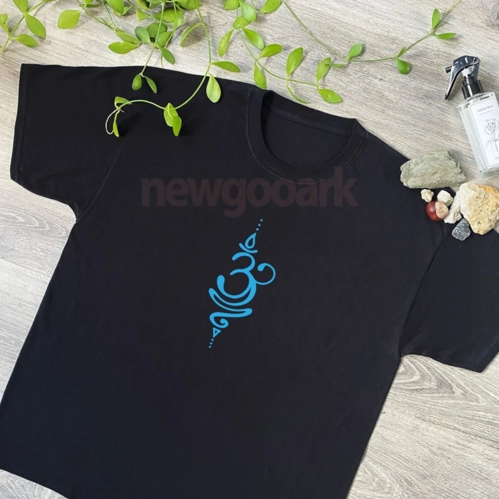 Respirez symbole T-Shirt apaisant inspirant Yoga et méditation thème coton graphique t-shirts Motivation et pleine conscience t-shirts