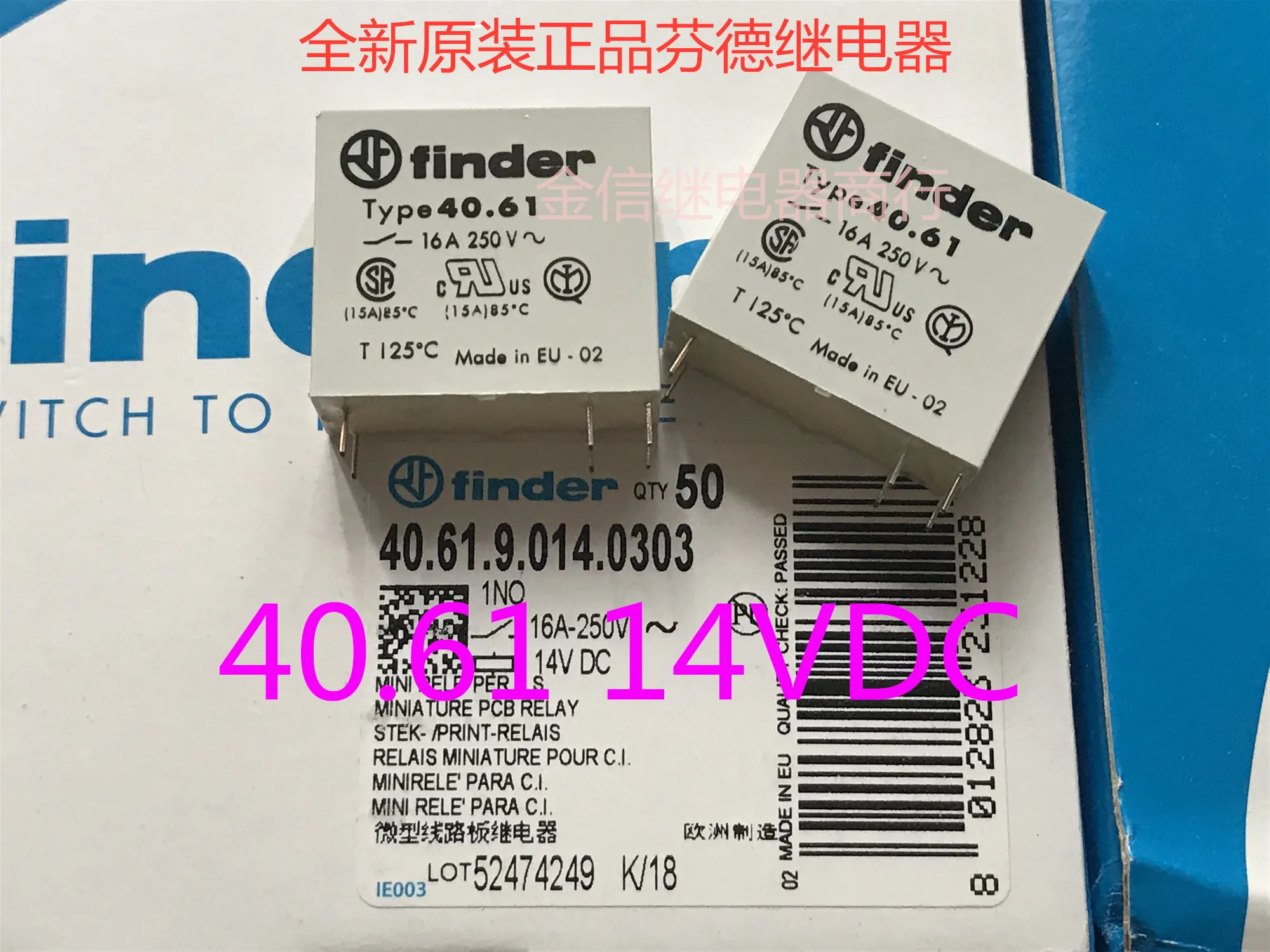 

finder/ 40.61.9.014.0303 Type 40.61 14VDC 10PCS