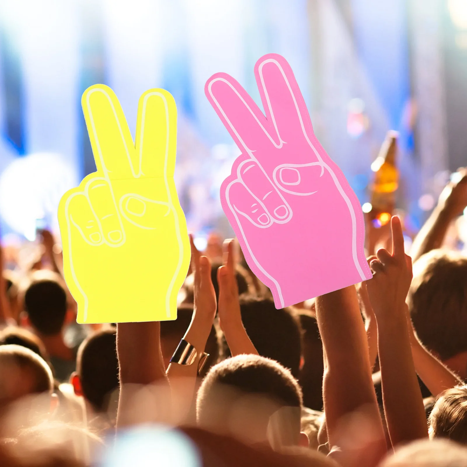 6 個のカラフルなフォームフィンガーハンド小道具フォームハンド応援スポーツパーティー用品再利用可能な思い出に残るギフト写真