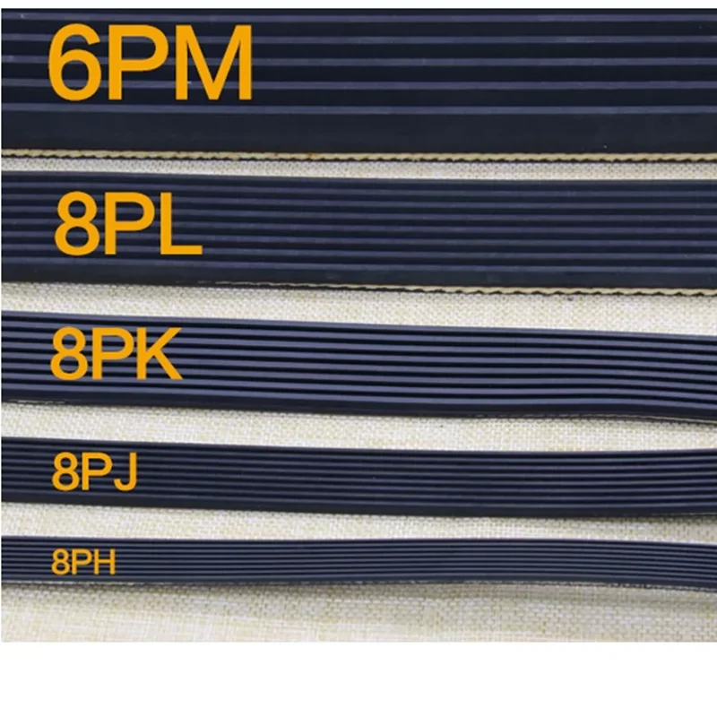 360J 365J 370J 374J 380J Rubber belt,PJ multi-ribbed belt, multi-groove transmission belt