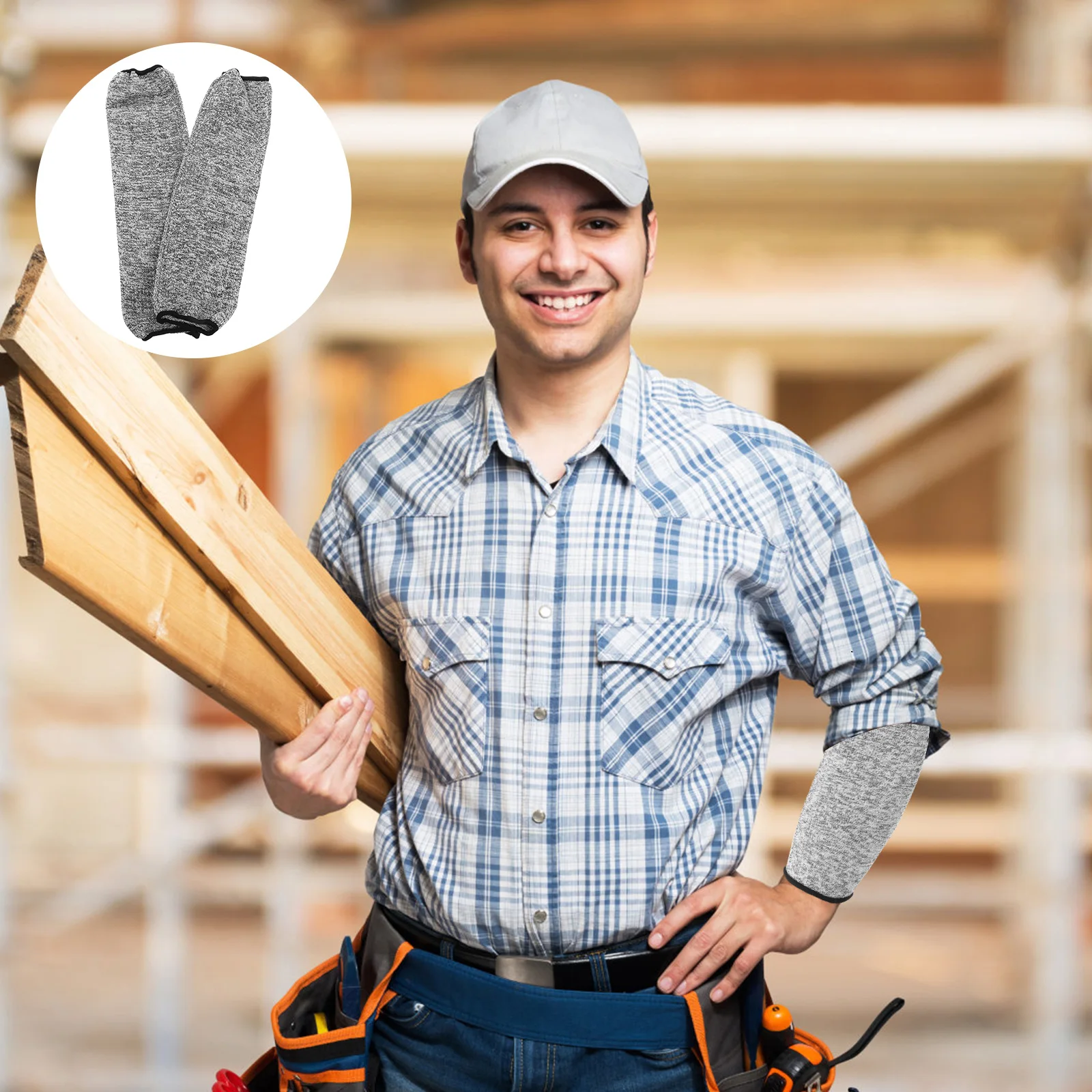

Cut Resistant Sleeves 40CM L Anti-cut Forearm Protector Straight Guard Work Garden Safety Cut Resistant Arm Cover Gloves