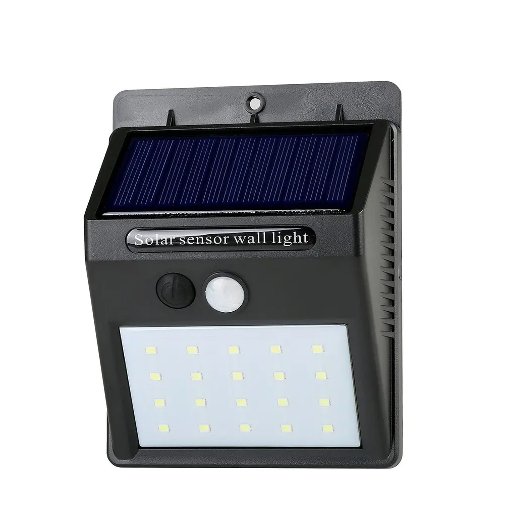 20 led lâmpada solar com sensor de movimento pir, luz parede, impermeável, melhor para ao ar livre, decoração do jardim