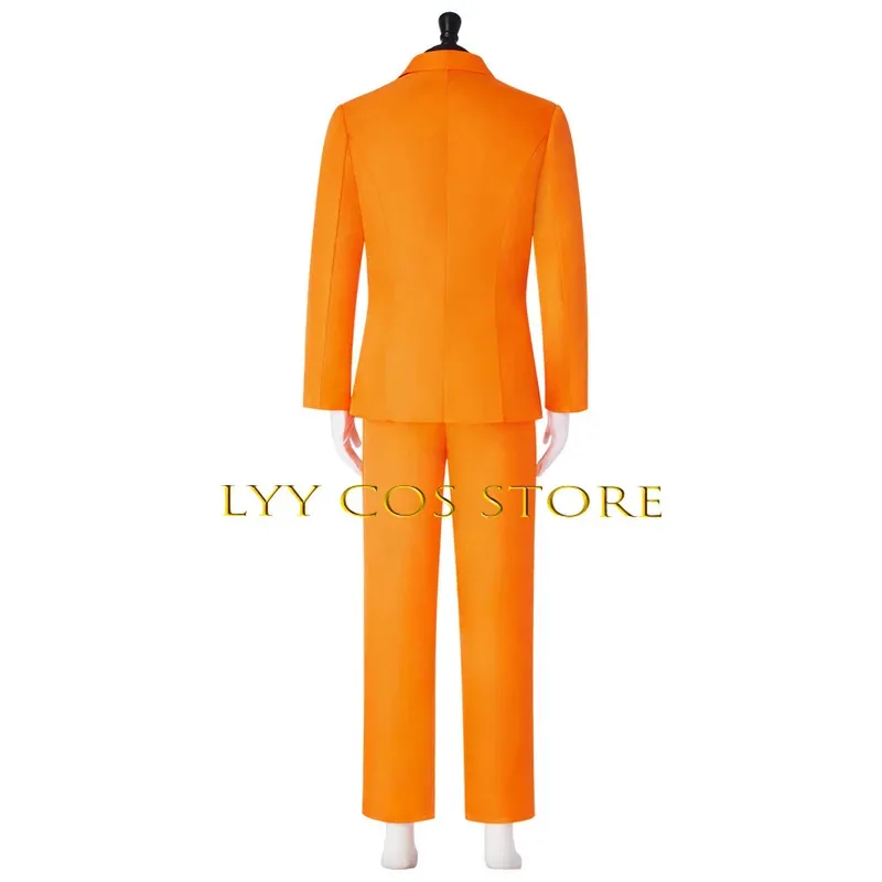 

Цимови Маска Клоуна Косплей Взрослые Страшный Кровавый Убийца Джокер Оранжевая Униформа jEster Шляпа Костюм Хэллоуин Маскарад Реквизит для M