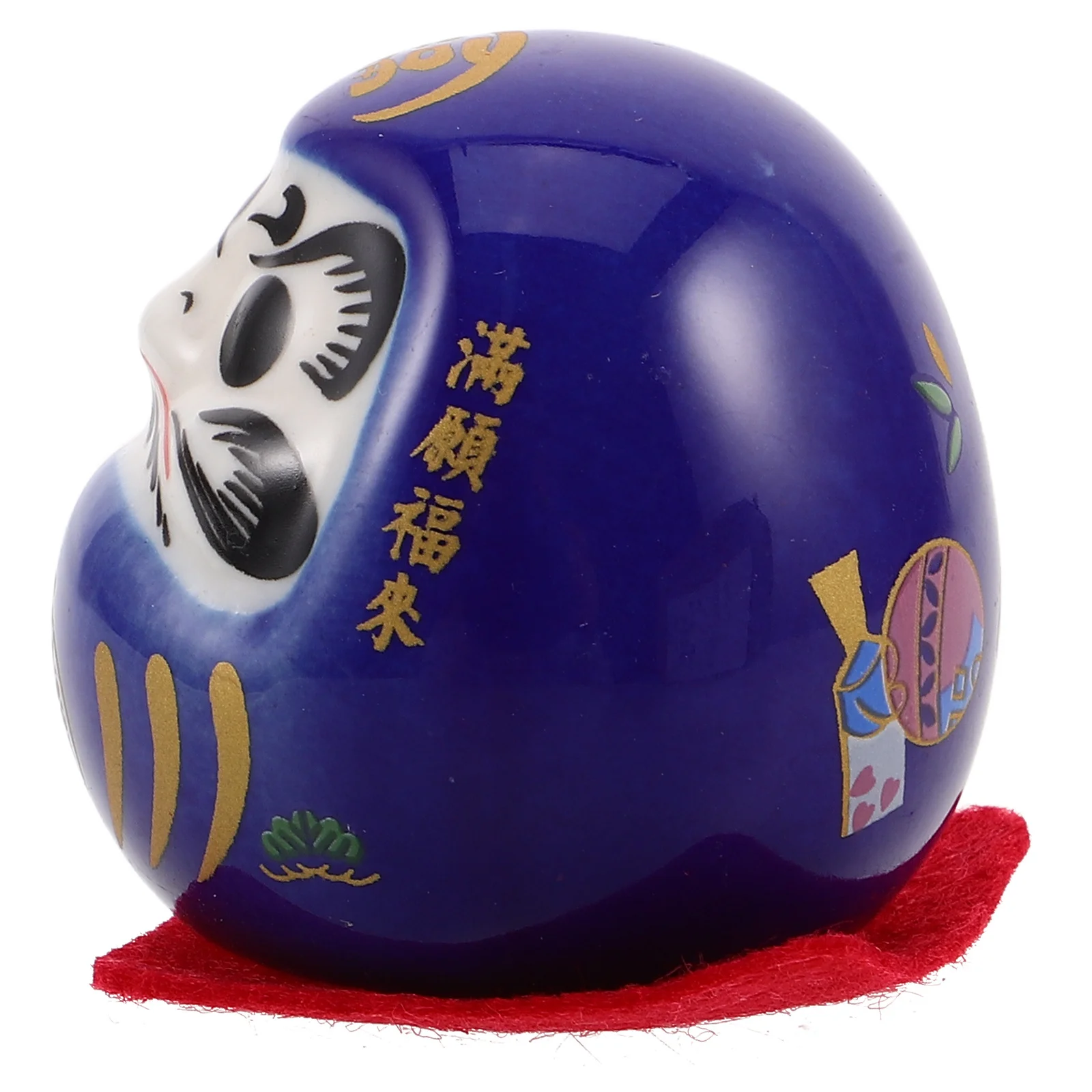 

Red Japanese Ceramic Dharma Eggs Mini Zen Statue Prosperity Symbol Home Car Dashboard Good Luck Ornament
