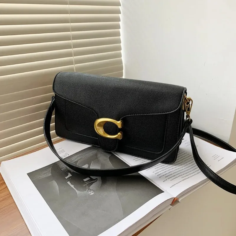 Borsa a tracolla da donna nuova da 25 anni, borsa a tracolla, borsa, tinta unita di fascia alta, borsa quadrata semplice, borsa da pendolarismo multistrato