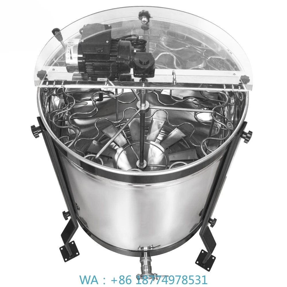 Legs Honey Centrifuge Machine for Honey Processing12-Frame Stainless Steel Honey Bee Extractor Black Sprayed