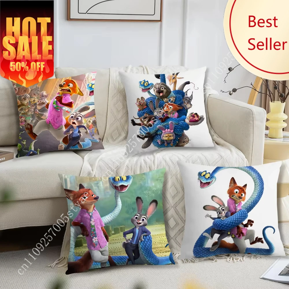 

Zootopia Judy Pillowcase Disney Cartoon Pillow case Soft Sofa Decoration Child Holiday Party Boy Girl Gifts Custom Pillow Cover