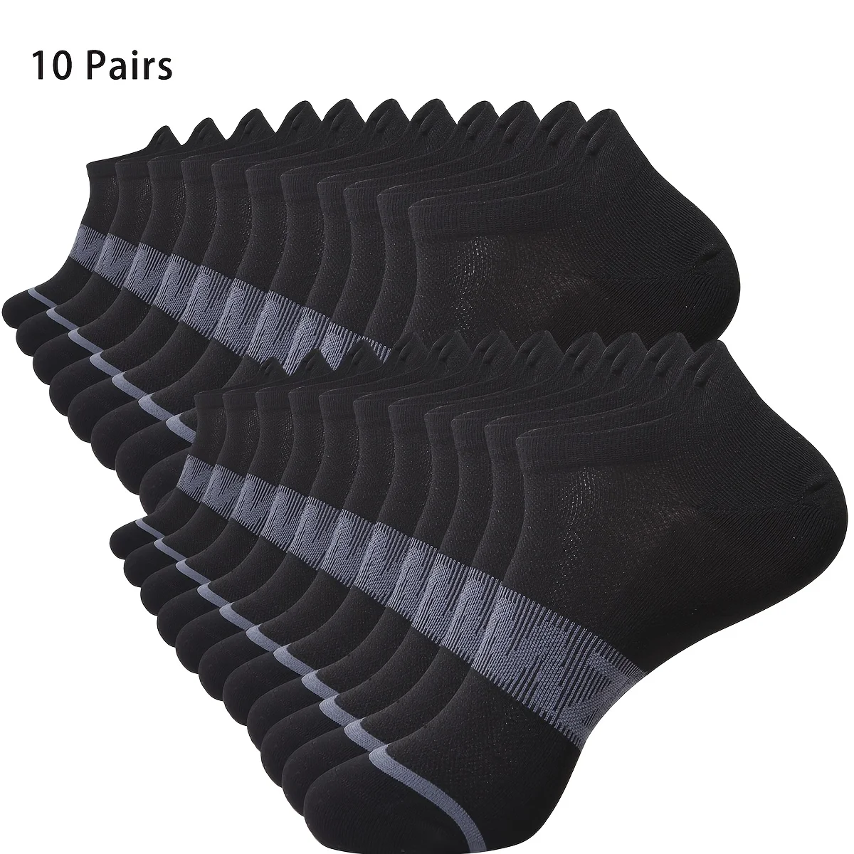 

10 pairs of unisex thin quick-drying breathable low-top running socks, suitable for daily work, casual wear and sports