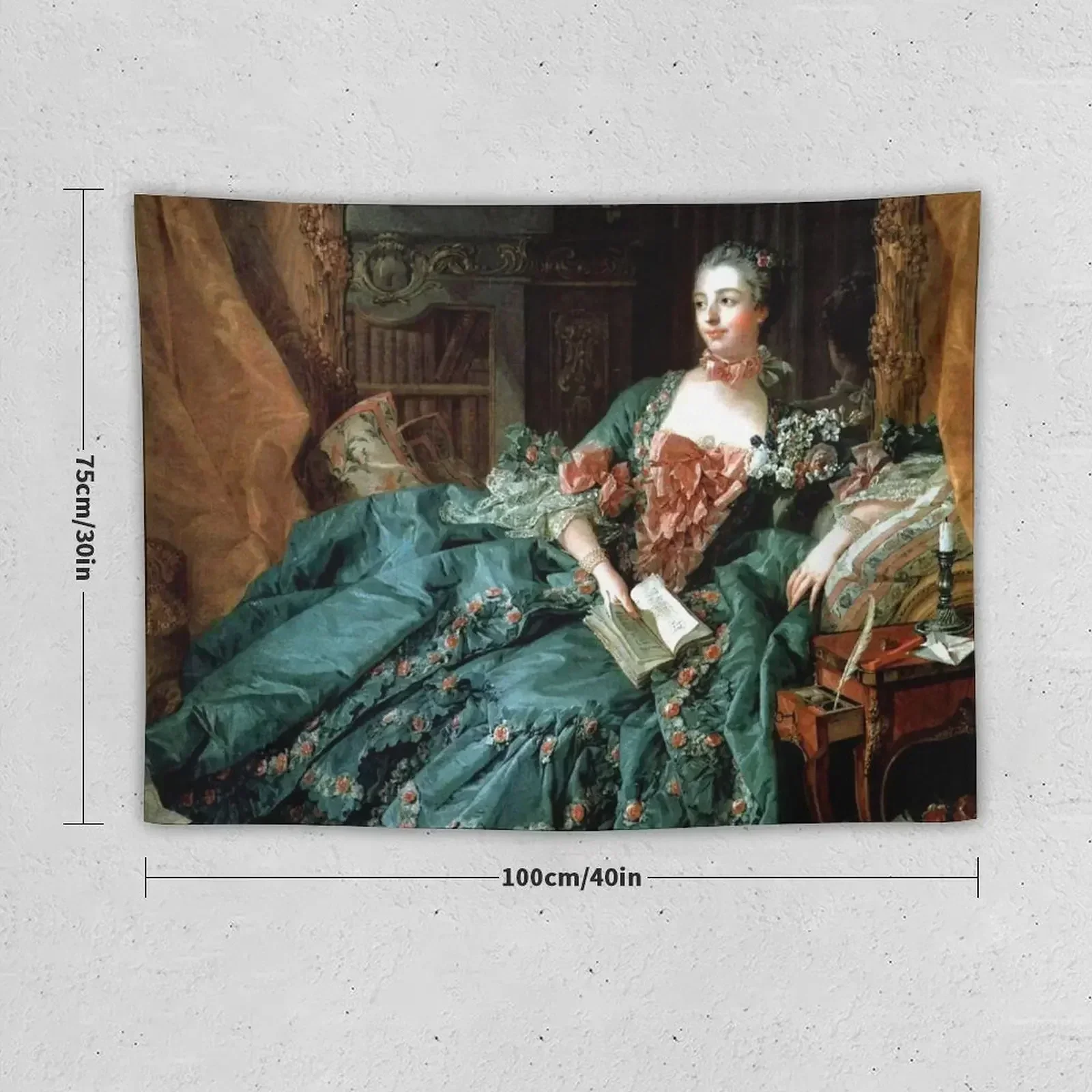 Madame de Pompadour, by Boucher, Francois Tapestry Aesthetic Room Decor Room Decor Room Aesthetic Tapestry