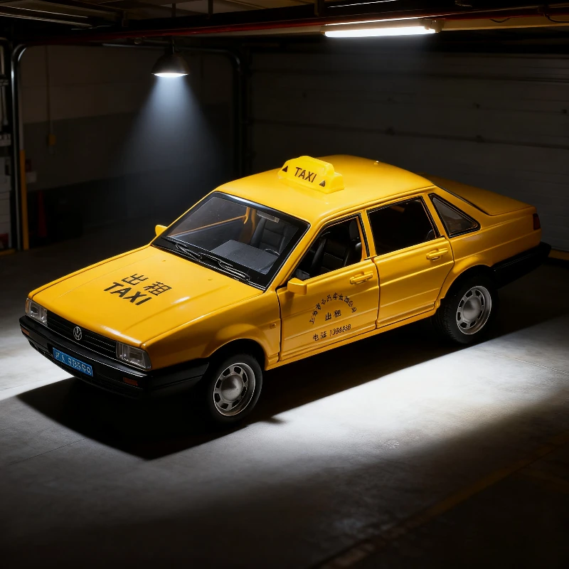 

1:32 Santana TAXI, литая под давлением модель автомобиля из сплава, коллекция украшений, звуковые и световые игрушки для мальчиков, подарочные игрушки