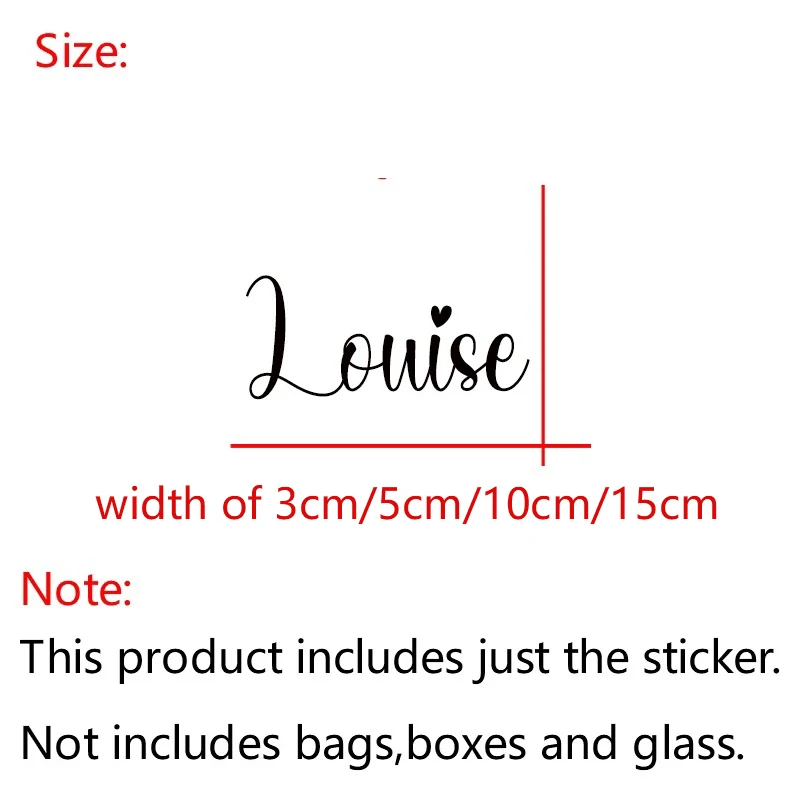 Custom Name Decals For Wedding Christmas Birthday Gift Box Personalized Bags Name Bridesmaid Proposal Removable Stickers