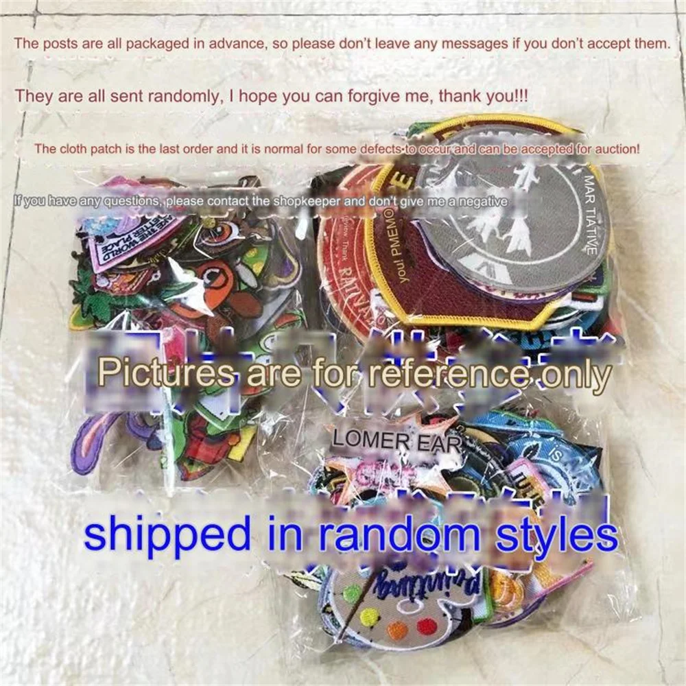 10/20/30/50pcs Random Sets Fashion Embroidery Patch Clothing Thermoadhesive Patches for Clothes Sewing Badges Appliques for Kids