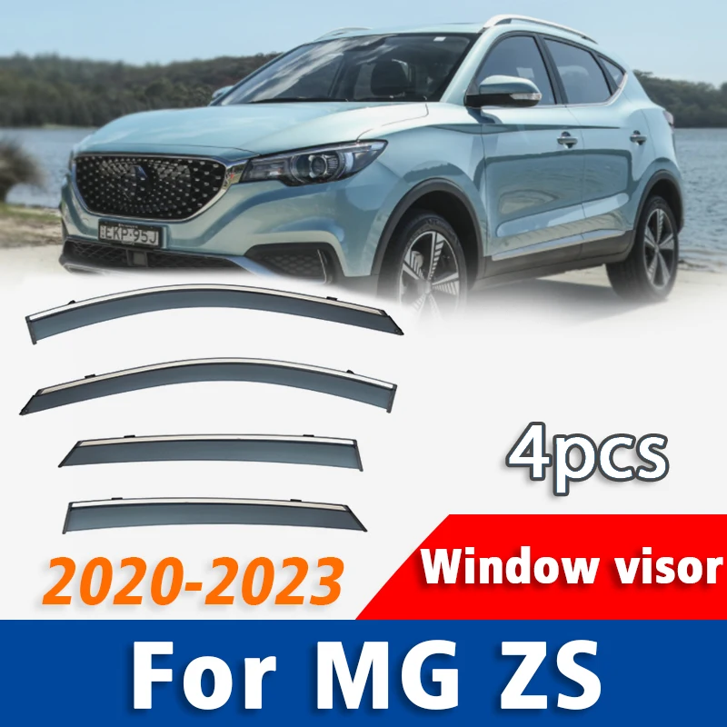 

Car Accessories FOR MG ZS 2020-2023 Rain Shield Window Visor Guard Vent Cover Trim Awning Shelters Protection Guards