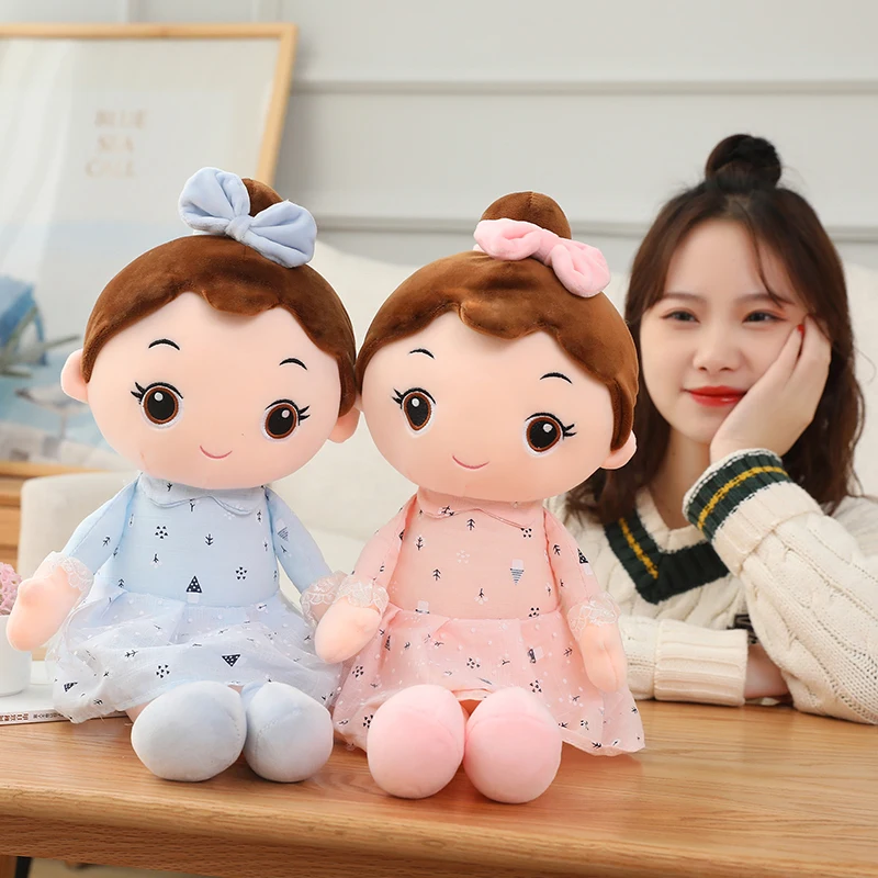 45-90CM Cute Angel Girl Plush Toy Lovely Stuffed Anime Figure Doll Wear Beautiful Dress Soft Toys For Girls Boys Christmas Gifts