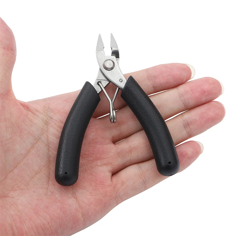 Mini Soft Handle Stainless Steel Round Nose End Cutting Jewelry Pliers Tools DIY Equipment Pliers Fit Handcraft Beadwork Repair