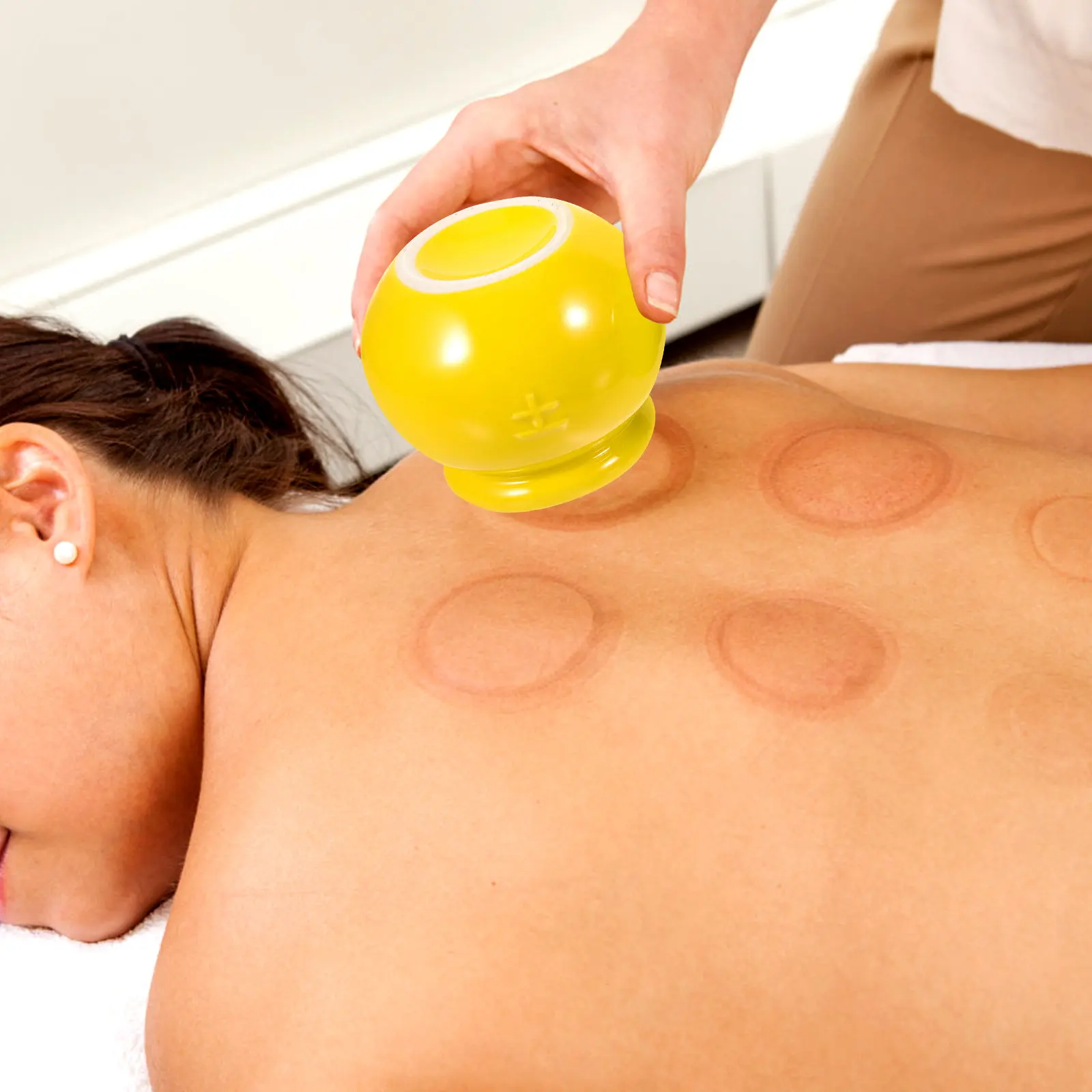 

Набор для баночного массажа из 5 керамических чаш для расслабления мышц и массажа тела, домашнего использования, антицеллюлитный, с функцией вакуумного массажа