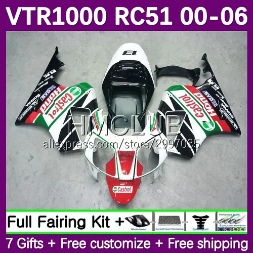 혼다 화이트 글로시 페어링, VTR1000 RC51 2000 2001 2002 2003 2004 2005 2006 26No.53 SP1 SP2 VTR 1000 01 02 03 04 05 06 바디  Best5