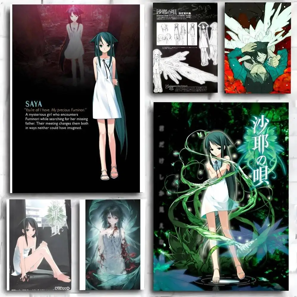 Horror-Spiel S-Saya No Uta The Song Of Saya Poster Kunstdruck im Anime-Stil, Heimdekoration, ideales Geschenk, perfekte Raumdekoration