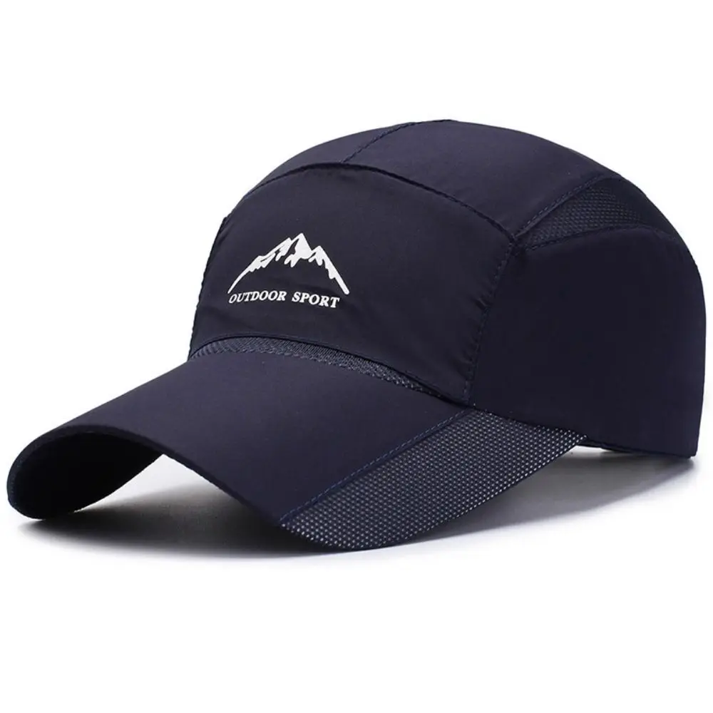 Mountain Printed Quick Dry Baseball Cap Adjustable UV Protection Lightweight Running Hat Extended Brim Outdoor Sport Cap