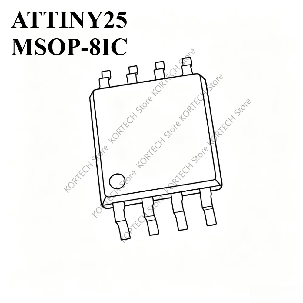 10Pcs/Lot Original   ATTINY25 MSOP-8 IC Best Quality