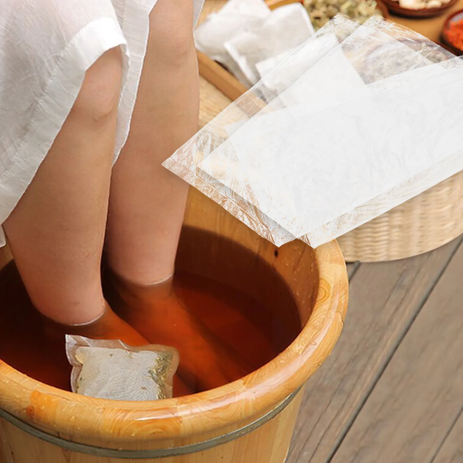 160Pcs Foot Soaking Bags Disposable Plastic Foot Bath Pouches for Home Use Salon Spa Store Pedicure Supplies Waterproof