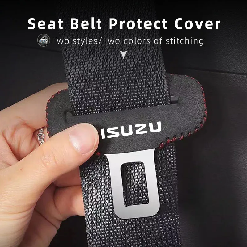 Car Seat Belt Plug Covers Suede Safety Buckle Protector For Isuzu Dmax Mux Trooper ELF NQR 75 Forward Rodeo KB Bighorn Axiom