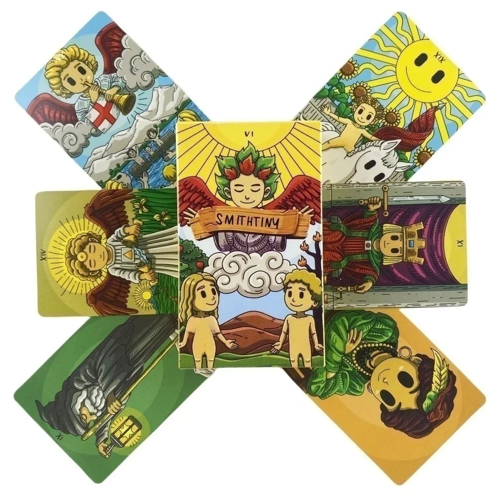 1 pçs baralho tarô de simmithtiny cartas um 82 baralho oracle inglês visões adivinhação edição borad jogando jogos
